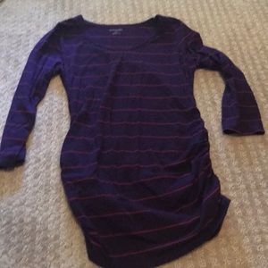 Purple and pink striped Maternity Tee